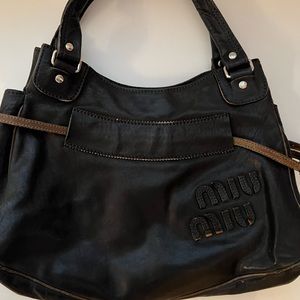 Lovely Miu Miu black leather bag